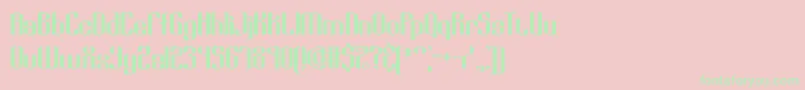 KeyRidgeAltBrk Font – Green Fonts on Pink Background