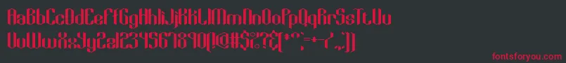 KeyRidgeAltBrk Font – Red Fonts on Black Background