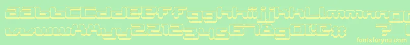 AblattiveShadow Font – Yellow Fonts on Green Background