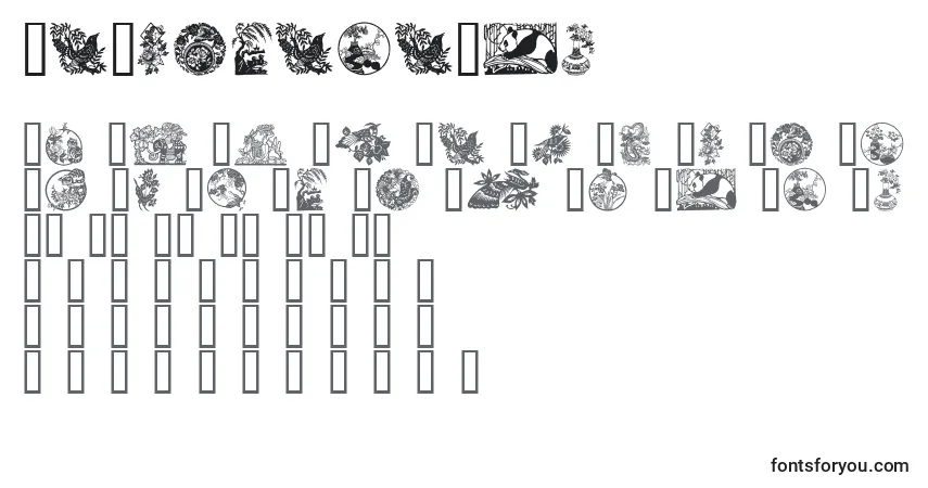 Schriftart GeChineseArt – Alphabet, Zahlen, spezielle Symbole