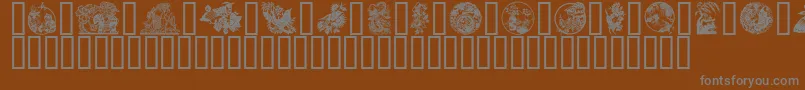 GeChineseArt Font – Gray Fonts on Brown Background