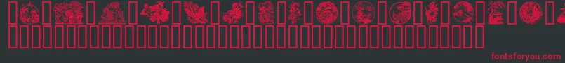 GeChineseArt Font – Red Fonts on Black Background