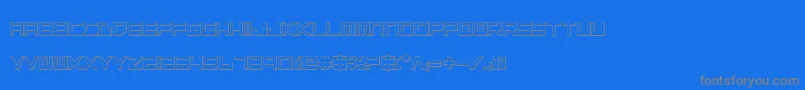 LowGunScreenBold3D Font – Gray Fonts on Blue Background