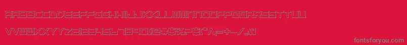 LowGunScreenBold3D Font – Gray Fonts on Red Background