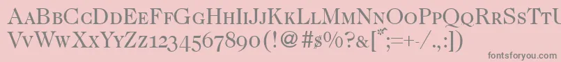 Caslon335smcRegular Font – Gray Fonts on Pink Background