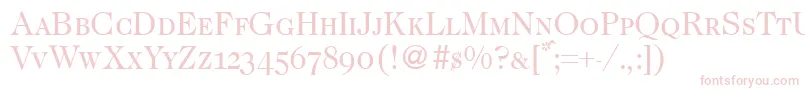 Caslon335smcRegular Font – Pink Fonts on White Background