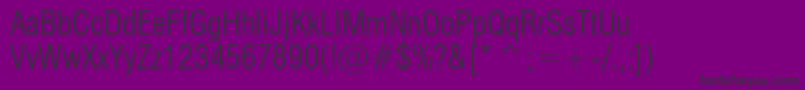 Swz721lc-Schriftart – Schwarze Schriften auf violettem Hintergrund