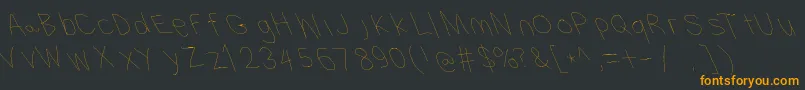 Filamenttwotwo Font – Orange Fonts on Black Background