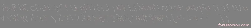 Filamenttwotwo-Schriftart – Rosa Schriften auf grauem Hintergrund