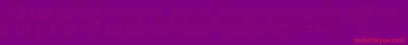 Filamenttwotwo-Schriftart – Rote Schriften auf violettem Hintergrund