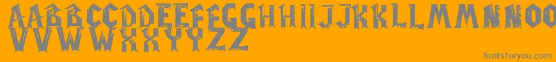 WowPlexus-Schriftart – Graue Schriften auf orangefarbenem Hintergrund