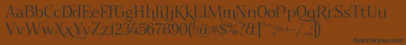 Шрифт Foglihtenno04070 – чёрные шрифты на коричневом фоне