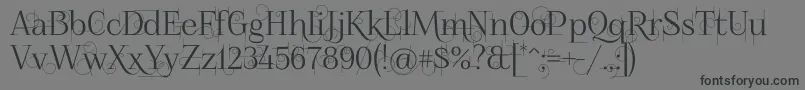 フォントFoglihtenno04070 – 黒い文字の灰色の背景
