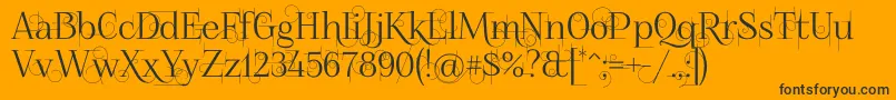 Foglihtenno04070-Schriftart – Schwarze Schriften auf orangefarbenem Hintergrund