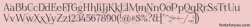 Foglihtenno04070 Font – Black Fonts on Pink Background