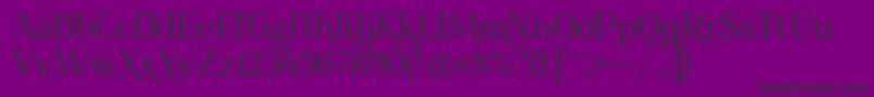 Foglihtenno04070-fontti – mustat fontit violetilla taustalla