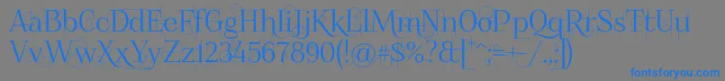 Foglihtenno04070 Font – Blue Fonts on Gray Background