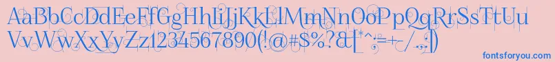 Foglihtenno04070 Font – Blue Fonts on Pink Background