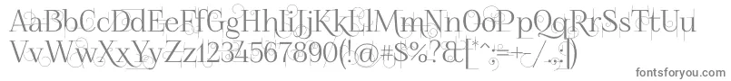 Foglihtenno04070 Font – Gray Fonts on White Background
