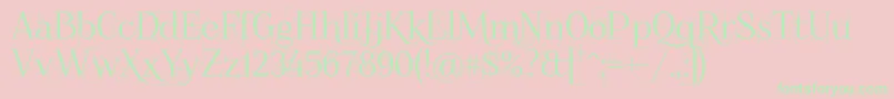 Foglihtenno04070 Font – Green Fonts on Pink Background