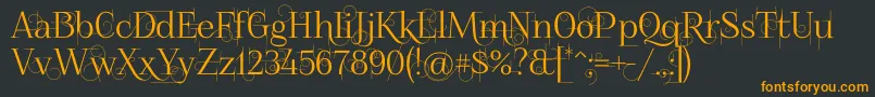 Foglihtenno04070 Font – Orange Fonts on Black Background