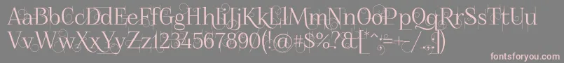 Шрифт Foglihtenno04070 – розовые шрифты на сером фоне