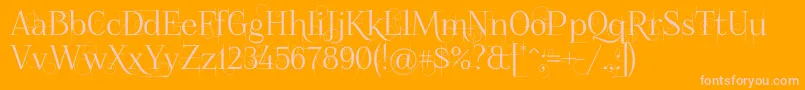 Foglihtenno04070 Font – Pink Fonts on Orange Background
