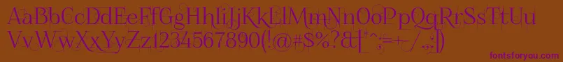 Foglihtenno04070 Font – Purple Fonts on Brown Background