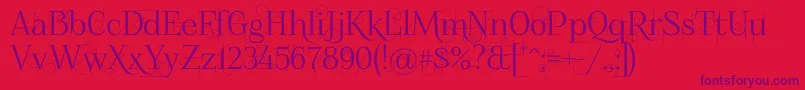 Czcionka Foglihtenno04070 – fioletowe czcionki na czerwonym tle
