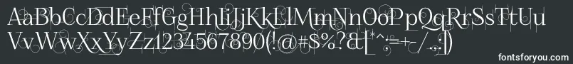 Foglihtenno04070 Font – White Fonts on Black Background