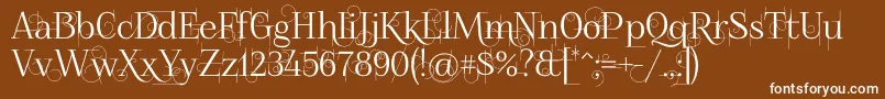 Шрифт Foglihtenno04070 – белые шрифты на коричневом фоне