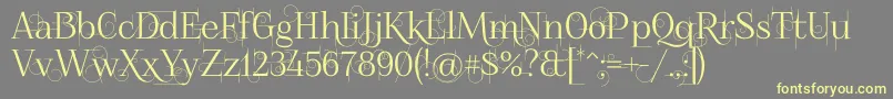 Foglihtenno04070 Font – Yellow Fonts on Gray Background