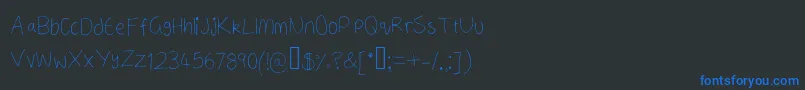 Шрифт ANeatishFont2 – синие шрифты на чёрном фоне