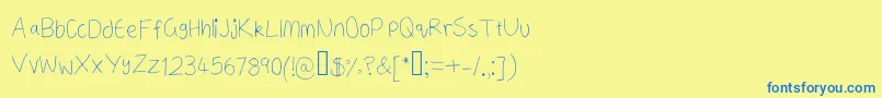 fuente ANeatishFont2 – Fuentes Azules Sobre Fondo Amarillo