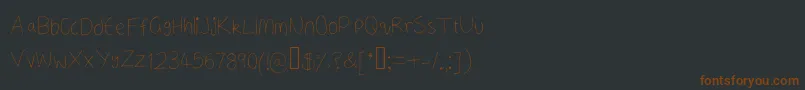Шрифт ANeatishFont2 – коричневые шрифты на чёрном фоне