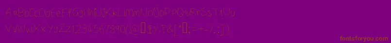 ANeatishFont2 Font – Brown Fonts on Purple Background