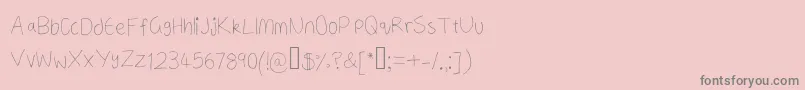 フォントANeatishFont2 – ピンクの背景に灰色の文字