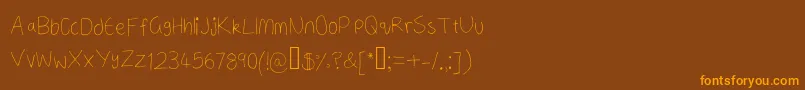 Шрифт ANeatishFont2 – оранжевые шрифты на коричневом фоне