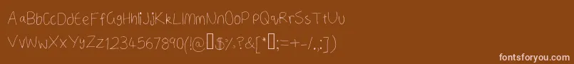 Шрифт ANeatishFont2 – розовые шрифты на коричневом фоне
