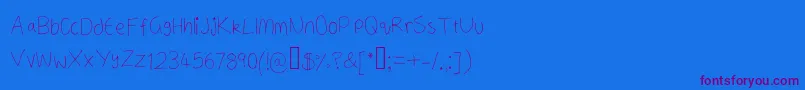 Шрифт ANeatishFont2 – фиолетовые шрифты на синем фоне
