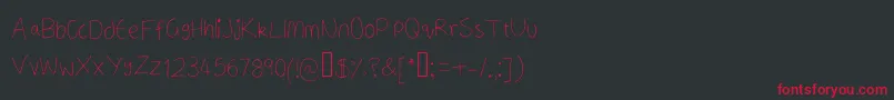 Шрифт ANeatishFont2 – красные шрифты на чёрном фоне