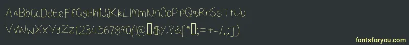 Шрифт ANeatishFont2 – жёлтые шрифты на чёрном фоне