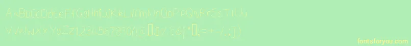 ANeatishFont2 Font – Yellow Fonts on Green Background