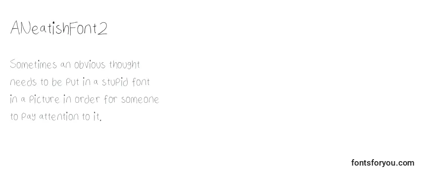 Schriftart ANeatishFont2