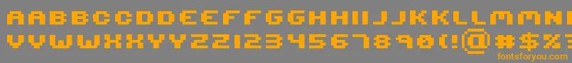 Serious R2b Font – Orange Fonts on Gray Background