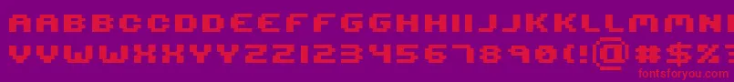 Serious R2b Font – Red Fonts on Purple Background