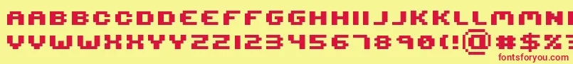 Serious R2b Font – Red Fonts on Yellow Background