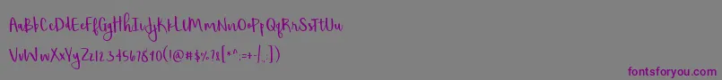 ShorthaltPersonalUse-Schriftart – Violette Schriften auf grauem Hintergrund