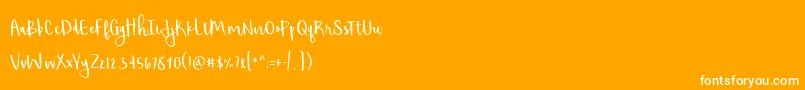 ShorthaltPersonalUse Font – White Fonts on Orange Background