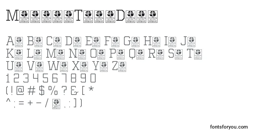 Fuente MixivaThinDemo - alfabeto, números, caracteres especiales